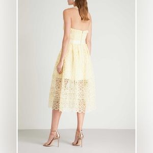Self Portrait Circle Floral Lace Midi Dress